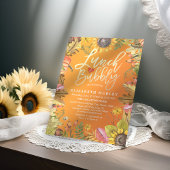 ランチ&バブリーブライダルシャワーメープル葉パンプキンス 招待状