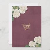 ランチ&バブリーブライダルシャワー花文字列ライト 招待状 (裏面)