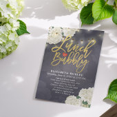 ランチ&バブリーブライダルシャワー花文字列ライト 招待状
