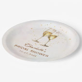 ランチ＆バブルシャンパン ブライダルシャワー ペーパープレート (アングル)