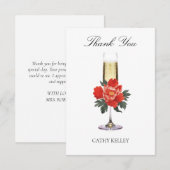 ランチ＆バブルリー クリスマス ブライダルシャワー サンキューカード (正面/裏面)