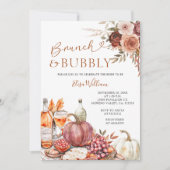 ランチ＆バブルリー パンプキン シャンパン ブライダルシャワー 招待状 (正面)