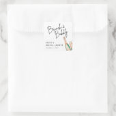 ランチ＆バブル エレガントなブライズシャワー スクエアシール (バッグ)