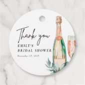 ランチ＆バブル エレガントなブライダルシャワー フェイバータグ (正面)