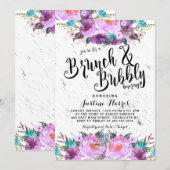 ランチ＆バブル ブライズシャワー招待状 招待状 (正面/裏面)