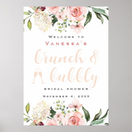 ランチ&バブル ブライダルシャワーのウェルカムサイン ポスター