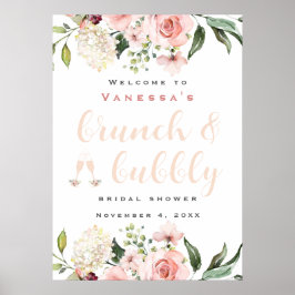 ランチ＆バブル ブライダルシャワー ウェルカムサイン ポスター