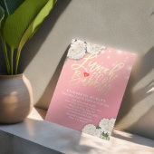 ランチ＆バブル ブライダルシャワー 花 ストリングライト 招待状