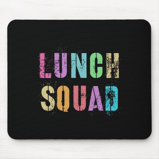 ランチ squad 学校給食 事務職員向けフードサービスチーム マウスパッド (正面)