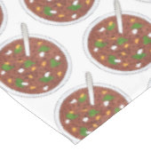 ランティルスープディナー料理夕食ベジタリアン食品 テーブルクロス (アングル)