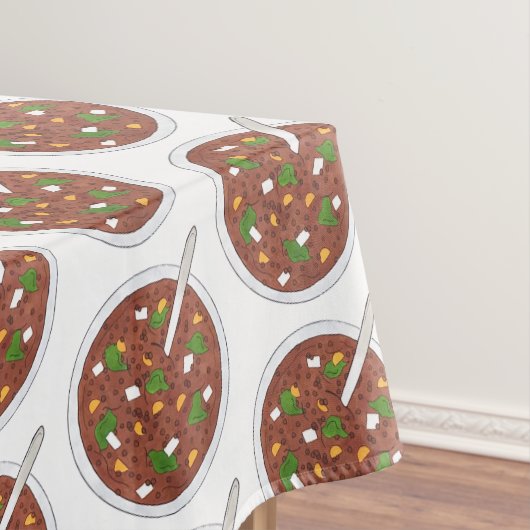 ランティルスープディナー料理夕食ベジタリアン食品 テーブルクロス (インサイチュ)