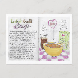 ランティルスープレシピ葉書 ポストカード