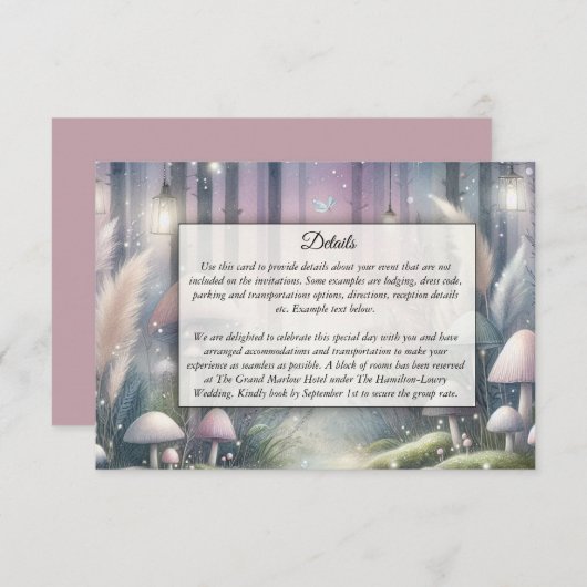 ランテルライト夢の魅惑の森 エンクロージャーカード (正面/裏面)