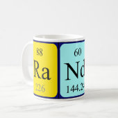 ランディの周期表の名前のマグ コーヒーマグカップ (正面左)