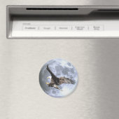 ランディングはげ鷲と満月ワイルドライフマグネット マグネット (インサイチュ (食洗機))