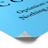 ランディングイーグルやる気を起こさせる自信ブルー ポスター (角)