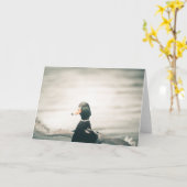 ランディングダック自然フォトカード カード (黄色い花)