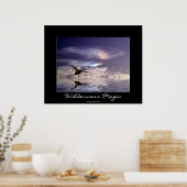 ランディングマラードダックウィルダネス魔法写真プリント ポスター (キッチン)