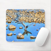 ランディングマラードレイクバードラバーワイルドライフフォト マウスパッド (マウス)