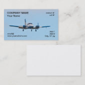 ランディング・アプローチの対の飛行機 名刺 (正面/裏面)