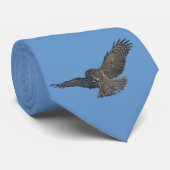 ランディン素晴らしググレイフクロウ&ブルースカイワイルドライフラプター ネクタイ (ロール)