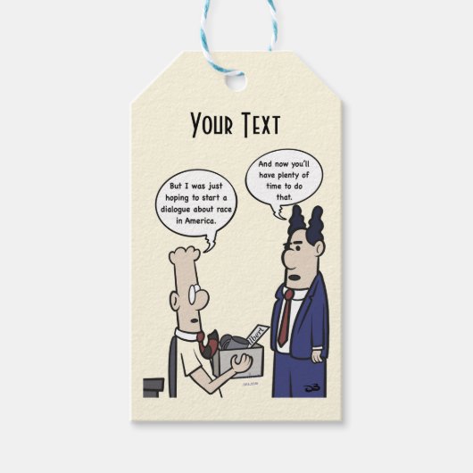 ラントカートゥーンイエローギフトラベル ギフトタグ (正面)