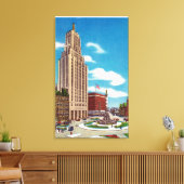 ランドの外部ビュー建物 キャンバスプリント (インサイチュ (リビング))