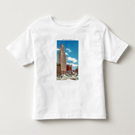 ランドの建物の外観 トドラーTシャツ (正面)