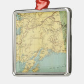 ランドのMcNallyのアラスカの地図 メタルオーナメント (左)