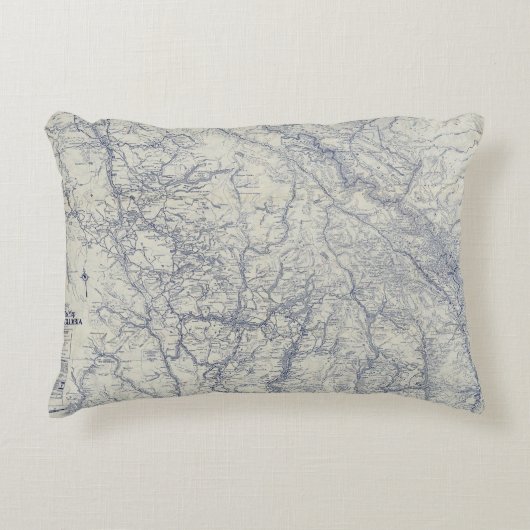 ランドのMcNallyの役人1925の自動道の地図2 アクセントクッション (正面)