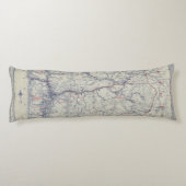 ランドのMcNallyの役人1925の自動道の地図 ボディピロー (裏面)