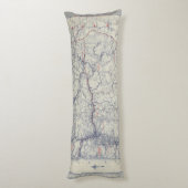 ランドのMcNallyの役人1925の自動道の地図 ボディピロー (裏面 (縦))