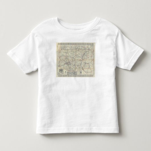 ランドのMcNallyの役人1925の自動道 トドラーTシャツ (正面)