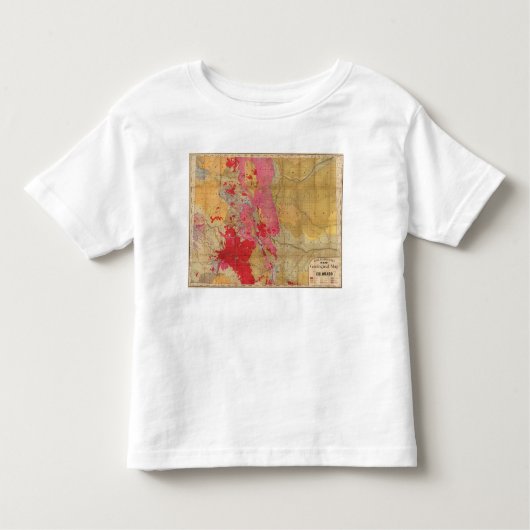 ランドのMcNallyの新しい地質地図 トドラーTシャツ (正面)
