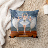 ランドオブスノー踊りバレリーナ クッション (ブランケット)