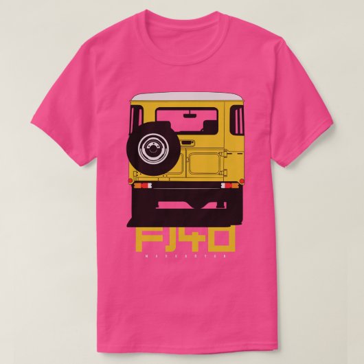 ランドクルーザーfj40黄色 tシャツ (デザイン正面)