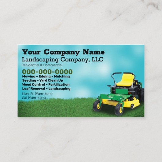 ランドケア造園草刈り名刺 名刺 (裏面)