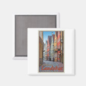 ランドシャット – バイクもしくは自転車に乗る人オンコブレストーンアリー マグネット (正面/裏面)