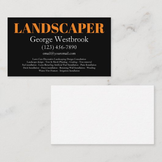 ランドスはっきりしたモダンカーの名刺 名刺 (正面/裏面)