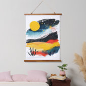 ランドスカウッドトップウォールタペストリー 吊り下げ型タペストリー (寝室)