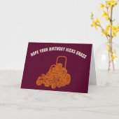 ランドスキャッパーズおもしろいローンモーア誕生日 カード (黄色い花)