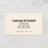 ランドスキャパーヴィンテージウィーラーバルローマリゴールド花 名刺 (裏面)