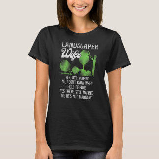 ランドスキャパー造園ランドスケープ建築家の妻Hu Tシャツ