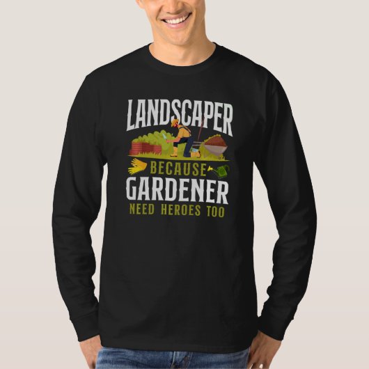 ランドスキャパー造園ランドスケープ建築家ガーデン Tシャツ (正面)