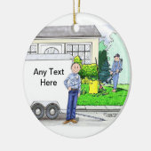 ランドスキャパー – 男性 セラミックオーナメント (左)