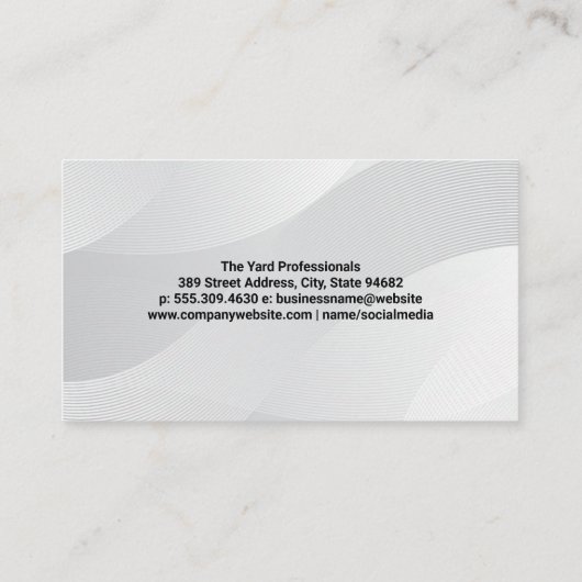 ランドスケータの芝生のレイアウト 名刺 (裏面)