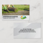 ランドスケータの芝生のレイアウト 名刺 (正面/裏面)