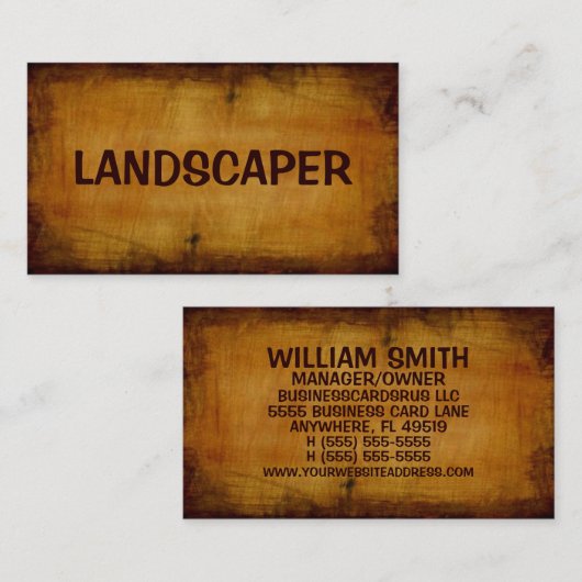 ランドスケータアンティーク名刺 名刺 (正面/裏面)