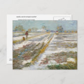 ランドスケープと雪、ヴァンゴッホファインアート ポストカード (正面/裏面)