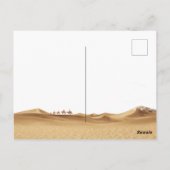 ランドスケープのラクダ砂漠のデコールサンシャイン乾燥 ポストカード (裏面)
